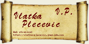 Vlatka Plećević vizit kartica